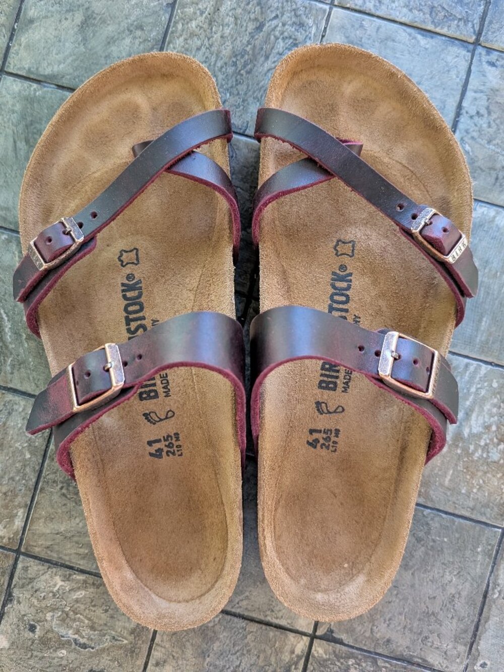 Birkenstock Mayari Oiled Leather Zinfandel size 41 in excellent condition